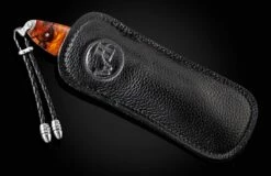 Gold & Iron Pocket Knife With 24K Gold, Desert Ironwood, And Damascus Blade -KNIFECOMMAND Sales 1 b10 gold iron 4