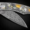Wild & Free II Hand-engraved Pocketknife With Hand-forged Damascus Blade -KNIFECOMMAND Sales 1 b12 wild free ii 1