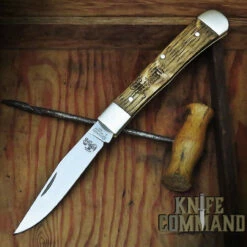 Boker Trapper Limited Edition Model 115004 Asbach Uralt Limousin Oak Slip-Joint Pocket Knife