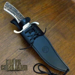 BOKER SOLINGEN BOWIE STAG N690 STAINLESS FIXED BLADE KNIFE 121547HH -KNIFECOMMAND Sales BOKER 121547HH SH 74934.1594829697.1280.1280