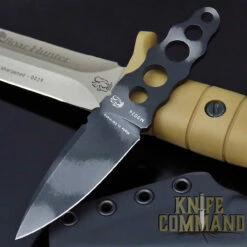 Eickhorn Solingen Nekro Semi-Spearpoint Black And Grey Camo Neck / Boot Knife