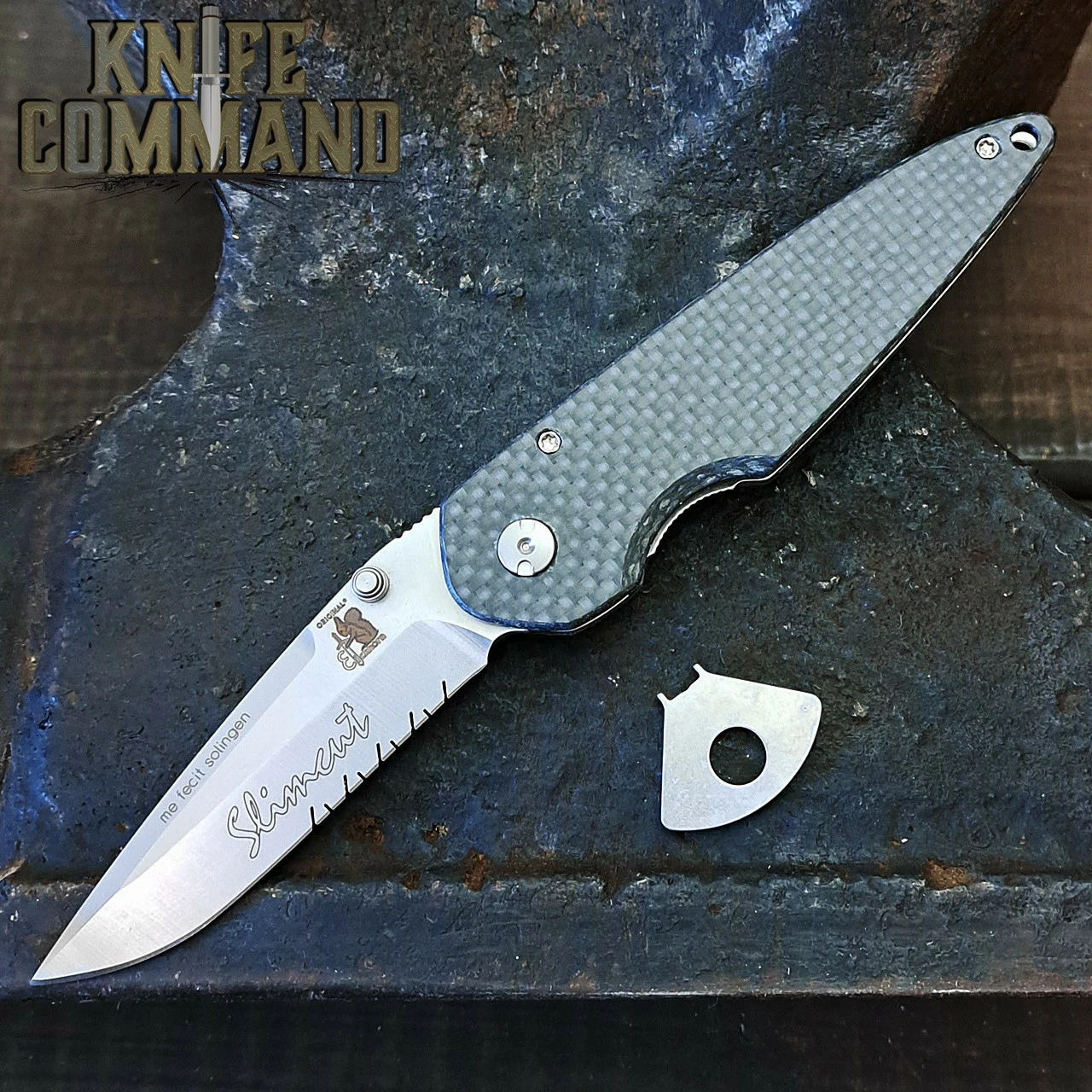 Eickhorn Solingen SlimCut Kohlefaser Carbon Fiber Gentlemen's Knife Laser Serrated Blade 3 Eickhorn Solingen SlimCut Kohlefaser Carbon Fiber Gentlemen's Knife Laser Serrated Blade