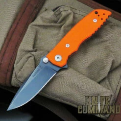 Fantoni HB 03 William Harsey Combat Folder Tactical Knife Blaze Orange S35VN Black PVD