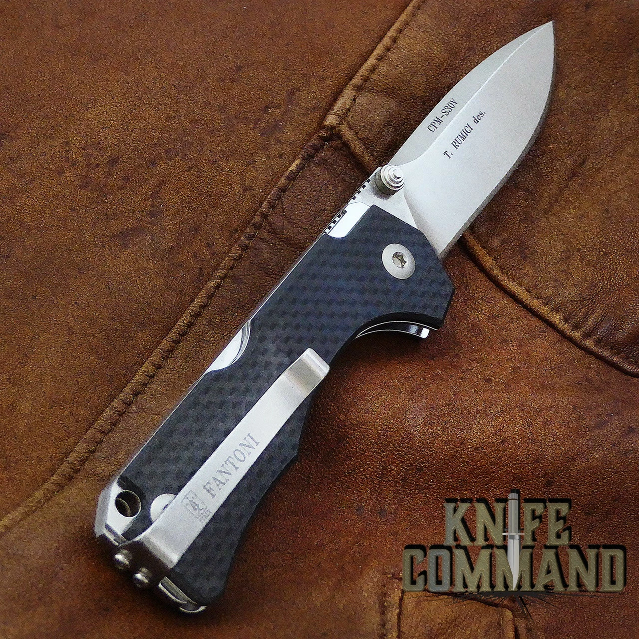 Fantoni Hide Carbon Fiber Lockback Folding Knife By Tommaso Rumici 5 Fantoni Hide Carbon Fiber Lockback Folding Knife By Tommaso Rumici - Image 3