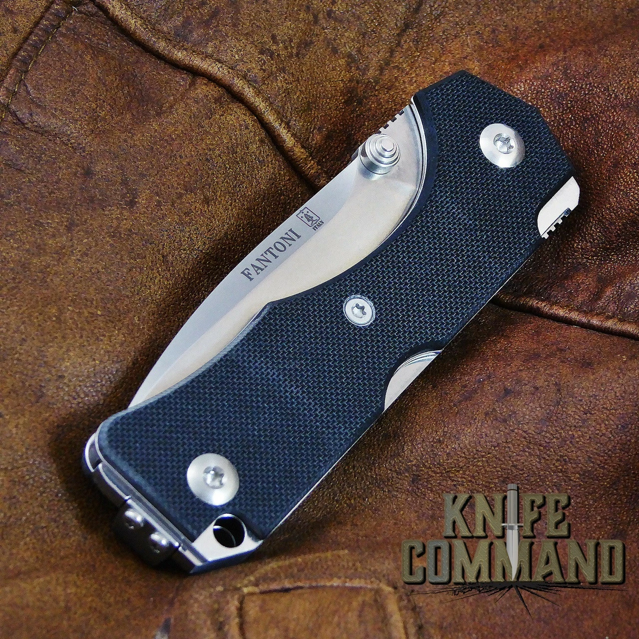 Fantoni Hide Black G-10 Lockback Folding Knife By Tommaso Rumici 6 Fantoni Hide Black G-10 Lockback Folding Knife By Tommaso Rumici - Image 4