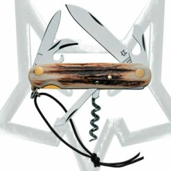 Fox Knives Stag SAK Style Knife With 6 Blades M390 226/6 CE