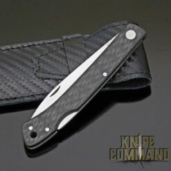 Fox Knives 573CF Gentleman's Folding Knife Black Carbon Fiber 440C Blade -KNIFECOMMAND Sales FOX 573CF CL 89212.1537909191.1280.1280