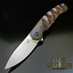 Fox Knives Jens Anso Ziggy Ziricote Wood Flipper Pocket Knife FX-308 ZW