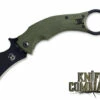 Fox Knives Bastinelli OD Green Black Bird Karambit Folding Knife FX-591OD Black Blade