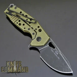 Fox Knives Voxnaes Suru FX-526ALG Folding Knife Green Aluminum With Stonewash Black Blade