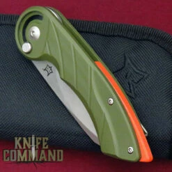 Fox Knives Radius Olive Drab Green / Orange Spacer Folding Knife FX-550 G10 OD -KNIFECOMMAND Sales FOX FX 550 G10 OD RADIUS OD 01FX867 CL 18319.1594854046.1280.1280