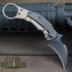 Fox Knives Bastinelli BlackBird Bronze Titanium & Carbon Fiber Karambit Knife FX-591 TIC BR