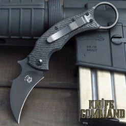 Fox Knives Bastinelli BlackBird Titanium Carbon Fiber Karambit Knife FX-591 TIC B Black -KNIFECOMMAND Sales FOX FX 591TICB 85466.1666638181.1280.1280