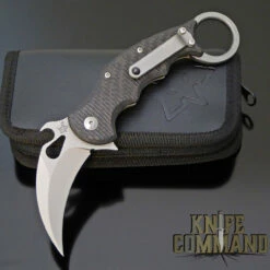 Fox Knives 599TiCS Folding Karambit Knife Satin, Carbon Fiber & Titanium