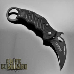 Fox Knives FX-599XTS Folding Lockback Karambit Knife Black G10 Serrated -KNIFECOMMAND Sales FOX FX 599XTS 44053.1580424210.1280.1280