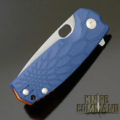 Fox Knives Vox Core FX-604BL Folding Knife Blue With Stonewash Blade -KNIFECOMMAND Sales FOX FX604BL CL 59712.1534962495.1280.1280