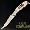 Fox Knives BR-011F Russ Kommer Pheasant Feather Sandvik 12C27 Hunting Knife -KNIFECOMMAND Sales FOX KOMMER PHEASANT BLACK KC logo 58897.1687976794.1280.1280