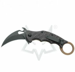 Fox Knives 599TiC Folding Karambit Knife Black Elmax, Carbon Fiber & Titanium -KNIFECOMMAND Sales FX599TIC 28647.1534961036.1280.1280