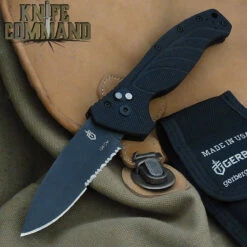 Gerber Emerson Alliance Automatic Knife, Black,154-cm, 22-07158