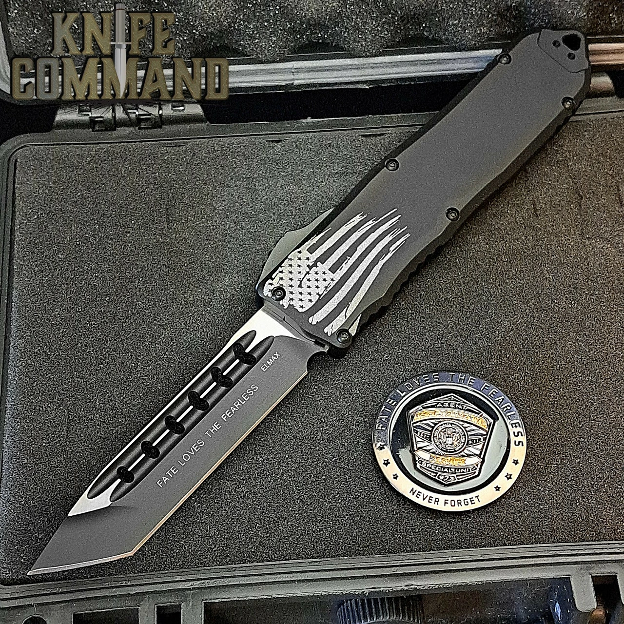 Guardian Tactical Recon Elite Tanto OTF Automatic Knife Black Elmax 103221 3 Guardian Tactical Recon Elite Tanto OTF Automatic Knife Black Elmax 103221