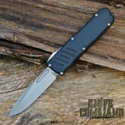 Guardian Tactical Recon-035 OTF Elmax Automatic Knife Black And Stonewash 93511