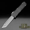 Guardian Tactical Recon-035 Tanto OTF Automatic Knife Black And Stonewash Elmax 93521