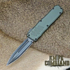 Guardian Tactical Recon-035 Double Edge Elmax OTF Automatic Knife OD Green And Dark Stonewash 98631