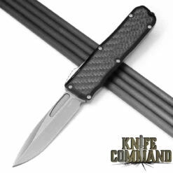 Guardian Tactical Recon-035 OTF Carbon Fiber Stonewash Elmax Automatic Knife Tactical 92511