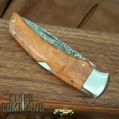 G Sakai Limited Edition New Folding Hunter Quince Wood & Damascus Lockback Pocket Knife Large 10407 -KNIFECOMMAND Sales G SAKAI 10407 1 BOX CL 55236.1674515786.1280.1280