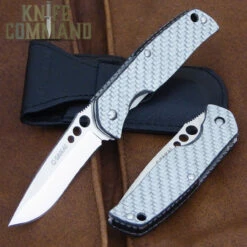 G Sakai Rip White Glass Carbon Fiber Pocket Knife 11166