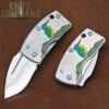 G Sakai Skull Wildlife Series Kawasemi Kingfisher Money Clip Pocket Knife 11167