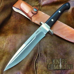 Hattori Knives Ichiro Hattori Ebony Big Fighter Knife 7-3/4" M.V.S.-8 Blade FT-200E