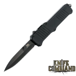 HK Incursion OTF Automatic: 3.9" Bayonet Blade - Black PVD Finish, Matte Black Aluminum Frame 54096