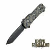 Hogue Knives Compound OTF Automatic: 3.5" Tanto Blade - Black PVD Finish, G-Mascus Dark Earth G10 Frame 34027 -KNIFECOMMAND Sales HOGUE 34027 COMPOUND WEB 17407.1590019996.1280.1280