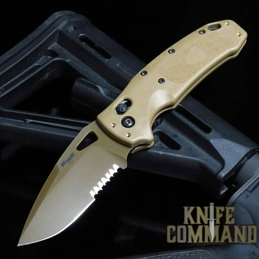 Hogue Knives Sig Sauer K320A M17 Coyote Tan ABLE Lock Manual Folder 3.5" Drop Point Blade - Coyote PVD Finish, Poly Frame Knife 36373 -KNIFECOMMAND Sales HOGUE 36373 SIG K320A TAN 30202.1622756376.1280.1280