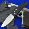 Hogue Knives Ballista I Automatic Folder: 3.5" Drop Point Blade Stone Tumbled Finish, Matte Black Aluminum Frame #64136 -KNIFECOMMAND Sales HOGUE BALLISTA 64136 32761.1653026023.1280.1280