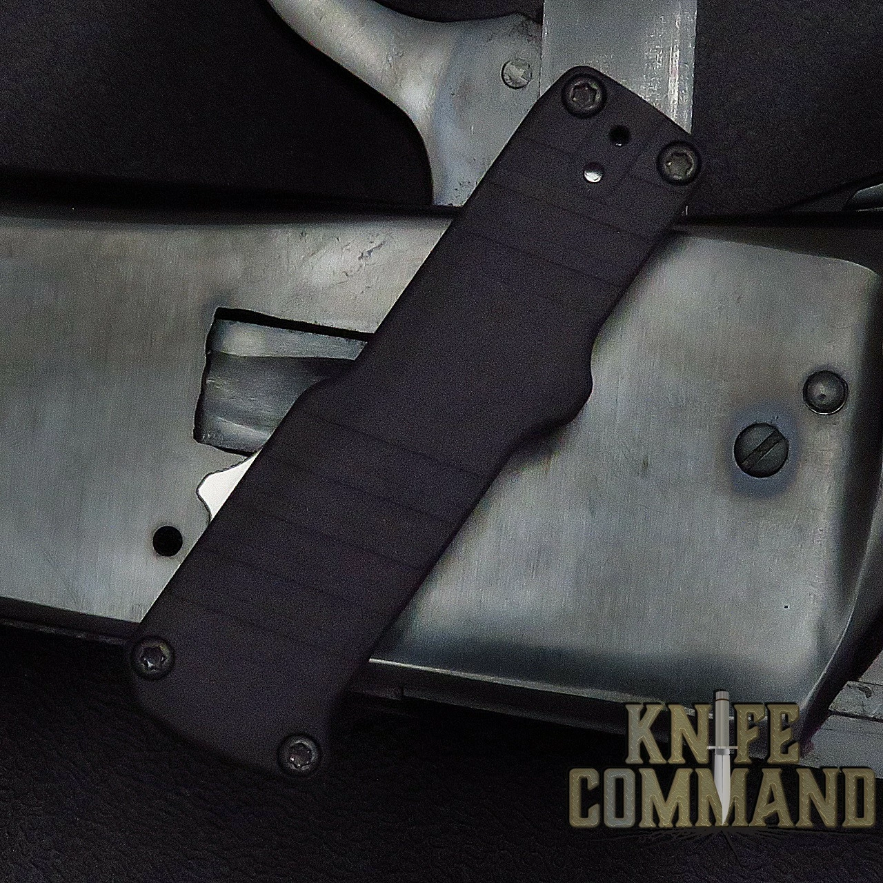 HK Micro Incursion OTF Automatic: 1.95" Clip Point Blade - Stone Tumbled Finish, Matte Black Aluminum Frame 54030 5 HK Micro Incursion OTF Automatic: 1.95" Clip Point Blade - Stone Tumbled Finish, Matte Black Aluminum Frame 54030 - Image 3