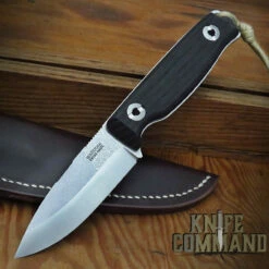 Klotzli Knives Bushcraft Fixed Blade Knife Scandi Grind Black Walnut #3601New