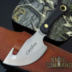 Knives Of Alaska Caribou Black Suregrip Hunting Cleaver Knife 00009FG