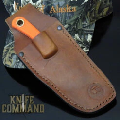 Knives Of Alaska Caribou Blaze Orange Suregrip Hunting Cleaver Knife 00017FG -KNIFECOMMAND Sales KNIVES OF ALASKA 00017FG CARIBOU ORANGE SH 40904.1652202992.1280.1280