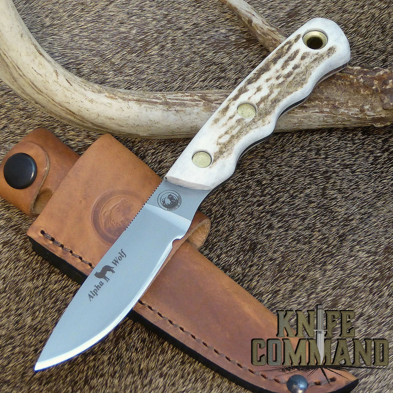 Knives Of Alaska Alpha Wolf D2 Stag Hunting Knife 00327FG 3 Knives Of Alaska Alpha Wolf D2 Stag Hunting Knife 00327FG