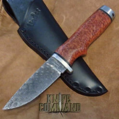 Linder Solingen Balbach Damascus Amboina Hunting Knife 3-1/2" 105209