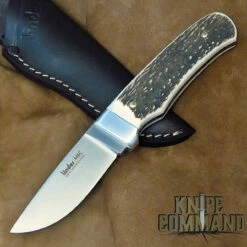 Linder Solingen Stag Drop Point Full Tang Hunting Knife 3-1/2" 440c 143209