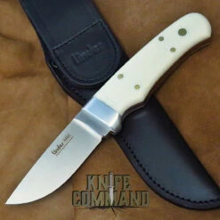 Linder Solingen White Micarta Drop Point Full Tang Hunting Knife 3-1/2" 440c 143409