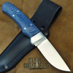 Linder Solingen Blue Jeans Micarta Drop Point Full Tang Hunting Knife 3-1/2" 440c 143609 -KNIFECOMMAND Sales LINDER 143609 BK 36165.1650137326.1280.1280
