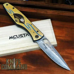 Mcusta Platinum Label Limited Edition "Shiki" Four Seasons Winter Folder SPG2 Core San Mai Brass With Wood Inlay 4.75" Folding Knife -KNIFECOMMAND Sales MCUSTA MCPV 006 WINTER BK 75768.1634579641.1280.1280