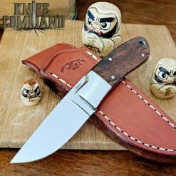 Moki Rare Limited Edition Mini Hunter Fixed Blade Knife In Desert Ironwood