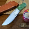 Moki Rare Limited Edition Mini Hunter Fixed Blade Knife In Green Stabilized Maple -KNIFECOMMAND Sales MOKI HM 540 4 GREEN 72107.1672939982.1280.1280