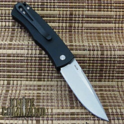 Pro-Tech Knives BR-1.51 Tuxedo Mike Whiskers Allen Magic Bolster Release Automatic Folder Knife Folder 154-CM Stonewash Blade -KNIFECOMMAND Sales PRO TECH BR1.51 BK 88044.1668358522.1280.1280
