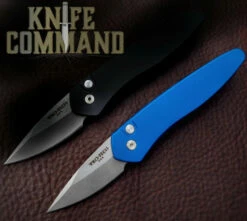 Pro-Tech Knives Half Breed 3605 Blue Automatic Knife With Stonewash 2" S35VN Blade -KNIFECOMMAND Sales PRO TECH HALF BREED 3605 BLUE 63167.1653514544.1280.1280